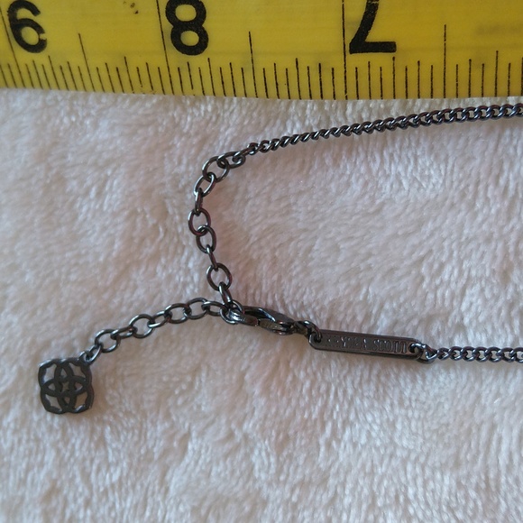 RARE KENDRA SCOTT • Gunmetal Dylan Turquoise Necklace - Picture 11 of 14